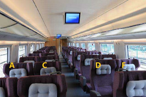 China Bullet Train First Class Seat