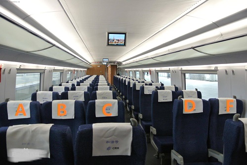 China Bullet Train 2nd Class Seat